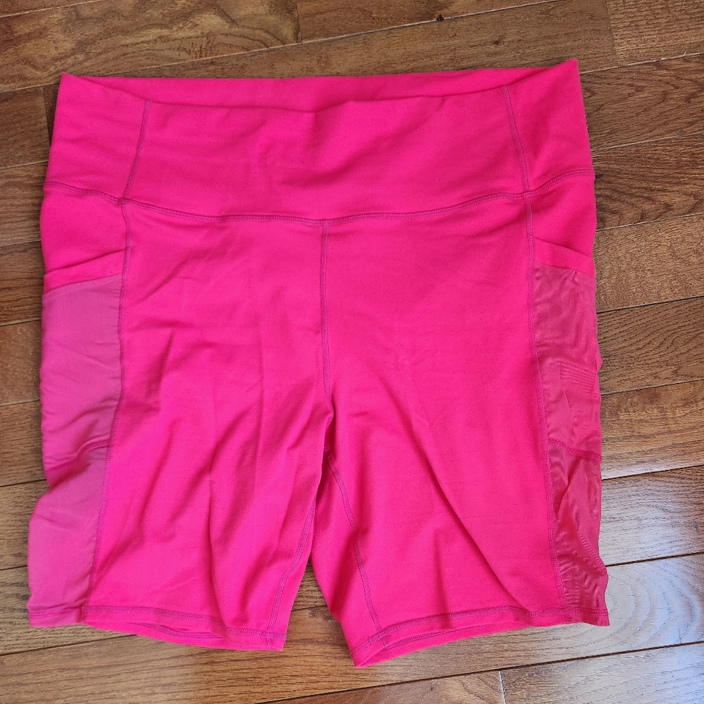 Fabletics Bright Pink Bike Shorts
